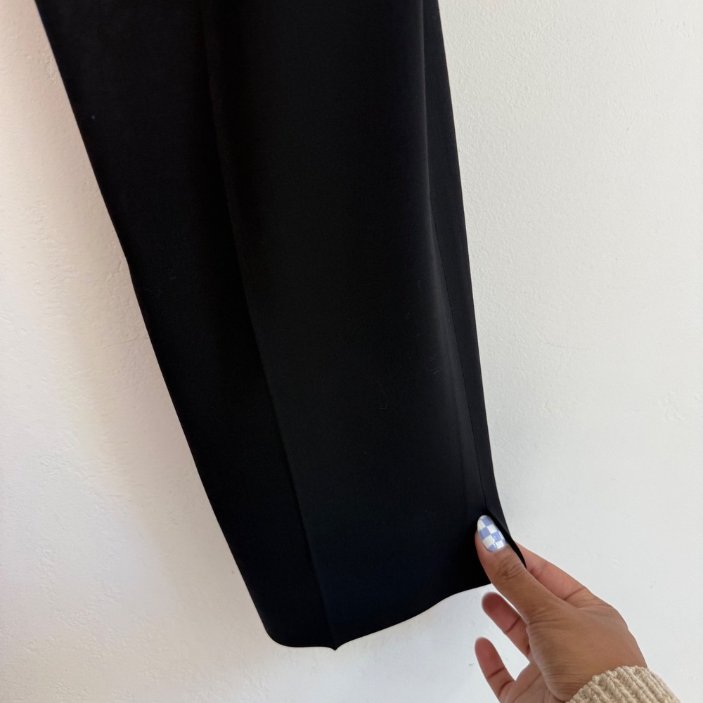 Lafayette 148 Stanton Pants Black Virgin Wool Straight Leg Quiet Luxury 10 - Picture 10 of 16